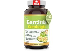 Herba Garcinia Cambogia Extract – 150 Capsules | 3000mg Per Day | 70% HCA | Extra Strength | Maintain Blood Sugar Levels | He