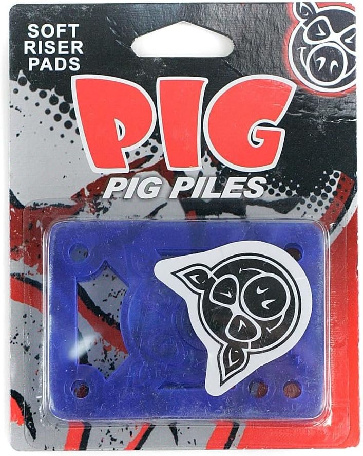 PIG Piles Skateboard Risers Soft Shock Pads Blue