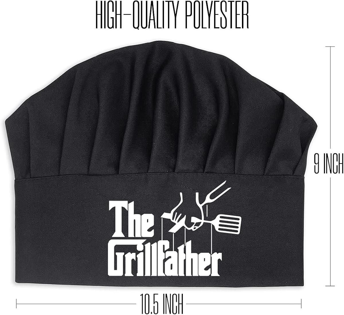 Chef Hats for Men Funny Black, The Grillfather BBQ Cooking Hat Adjustable Kitchen Chef Hat Gifts for Birthday Mother's Day Father's Day Christmas: Clothing