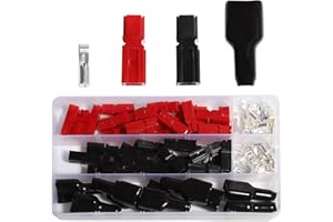 ktolplao 30Amp Connectors Assortment Kit Quick Disconnect Battery Modular Terminals AWG10-20 Red Black Housing Connects Set Kit Come Harness Plug Gauge Cables Battery Set Car