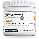 Metagenics Ultra Potent‑C Vitamin C Powder - Immune Support Supplements* - Gentle on Stomach - with Bioflavonoids, L‑Glutathione & L‑Lysine - Non‑GMO, Gluten‑Free - 8.39 oz
