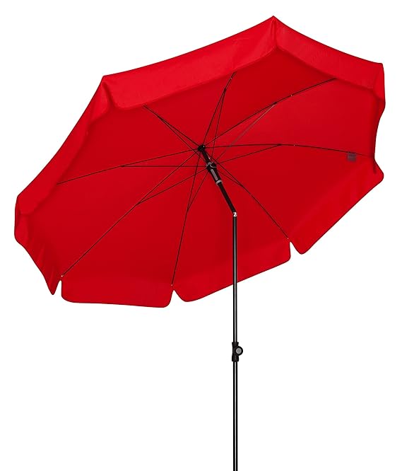Doppler Absolut wetterfester Gartenschirm Sunline 150 rot, UV-Schutz 50 Plus und Knicker,