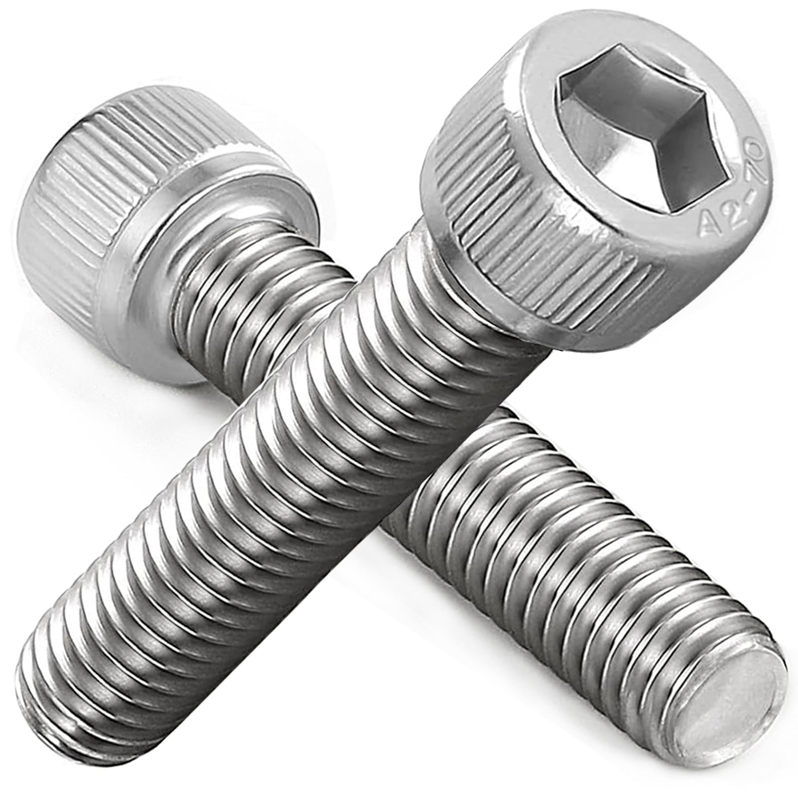 AMLOOPH M5 Screws, M5 x 35mm Allen Socket Head Cap Screws/Bolts - 5mm Diameter Fully Threaded M5 Bolts 35mm A2 Stainless Steel Long Hex Socket Screw Coarse (Pack Of 20) — image 1
