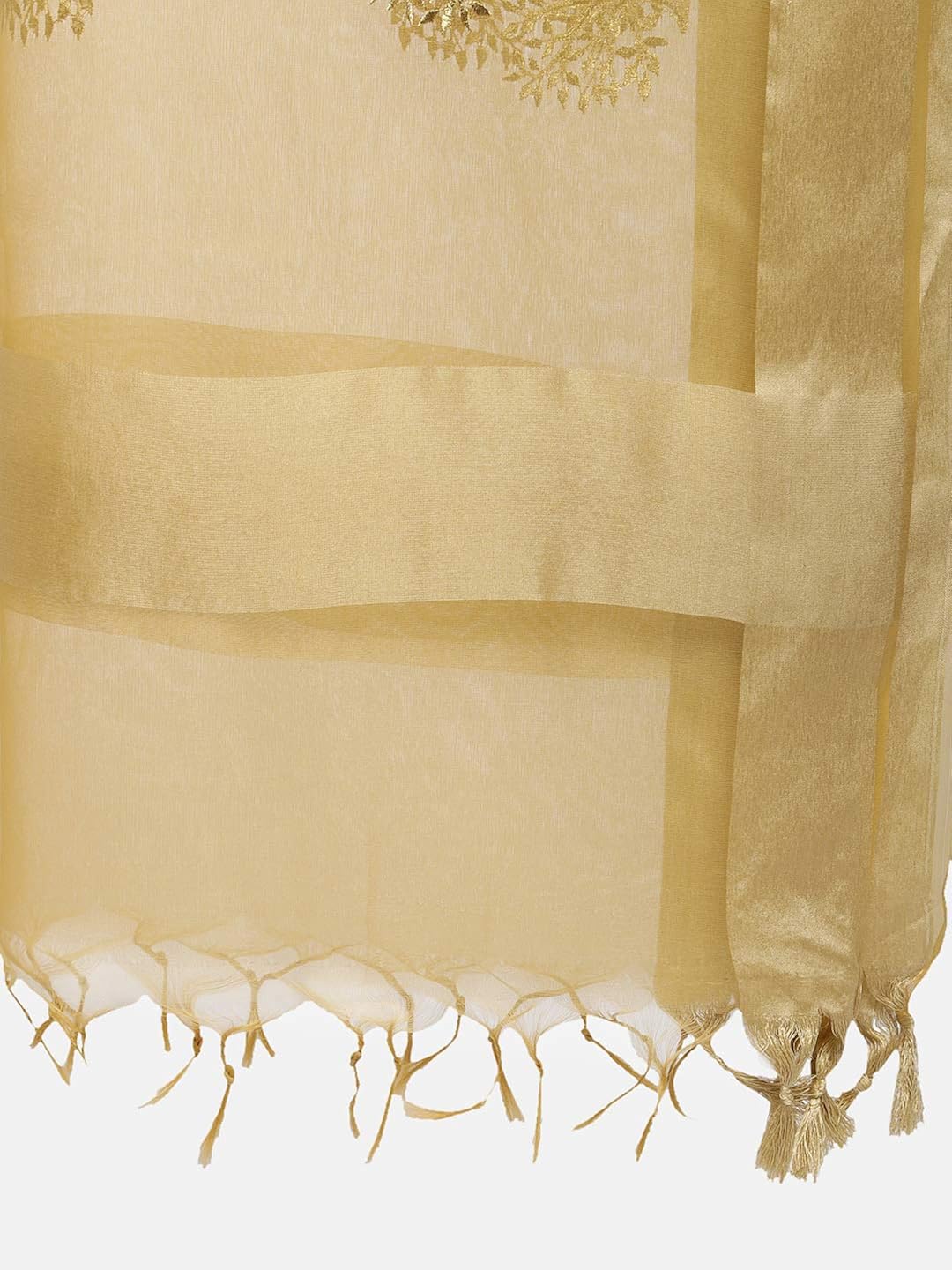 dupatta bazaar woman's organza dupatta with gold embroidery.