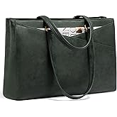 LOVEVOOK Laptop Bag for Women,15.6 Inch Laptop Tote Bag for Women,Vintage Leather Work Tote Bags Computer Business Teacher Bag,Waterproof Office Briefcase