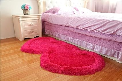 Global Homehand Loom Modern Stone 5D Shaggy Double Heart Rugs And Carpets