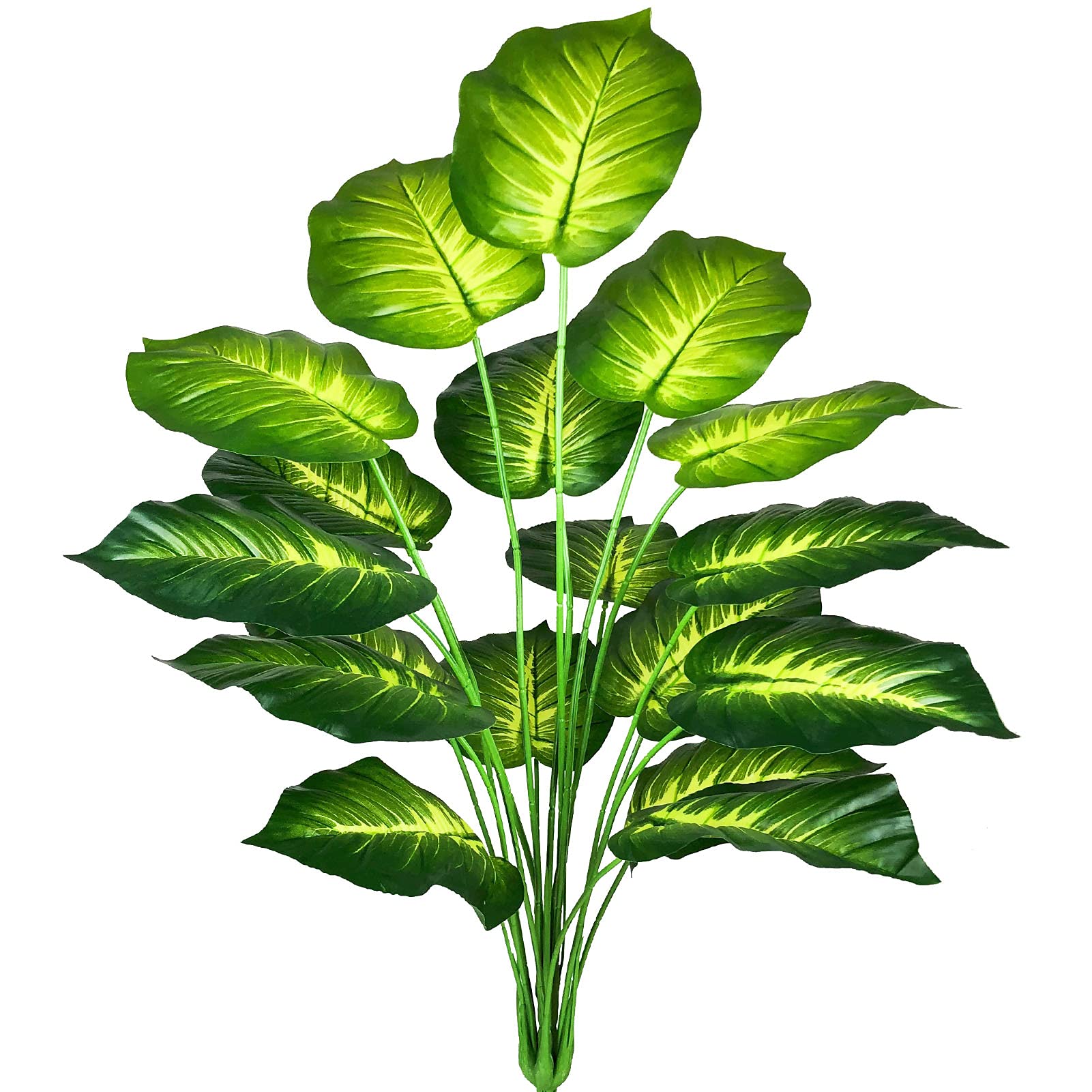 AIVORIUY Artificial Plants Monstera Leaf Fake Turtle Tree Leaves with Stems Faux Palm Tree 29" Tall Large Imitation Frond Tropical Plant Greenery Floral Jungle Party Home Outdoor Garden Decoration