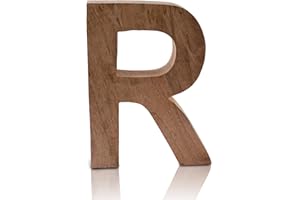 8" Decorative Solid Block Wooden Letters Alphabets Words Natural Finished Wood Freestanding Shelf or Tableware Childrens Baby