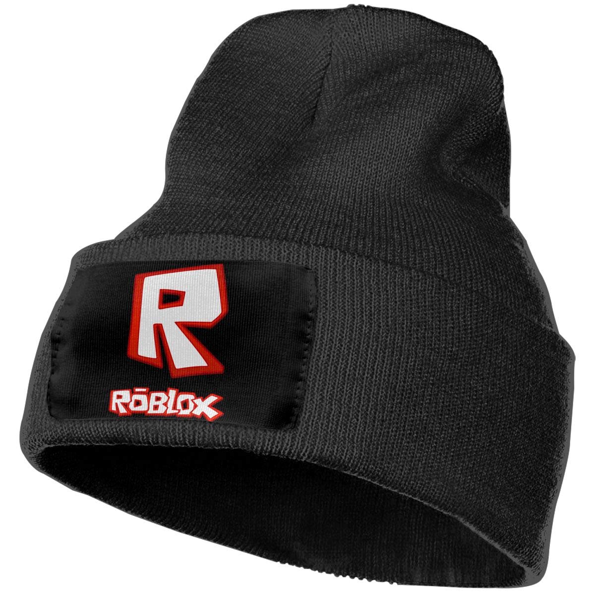 Bxnood Mens Womens Roblox Video Game Skull Beanie Hats Winter Knitted Caps Soft Warm Ski Hat Navy - 