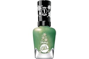 Sally Hansen Miracle Gel™, Under the Tree, Long Lasting, Gel-Like Formula, No UV Lamp Needed, Green Glitter Nail Polish