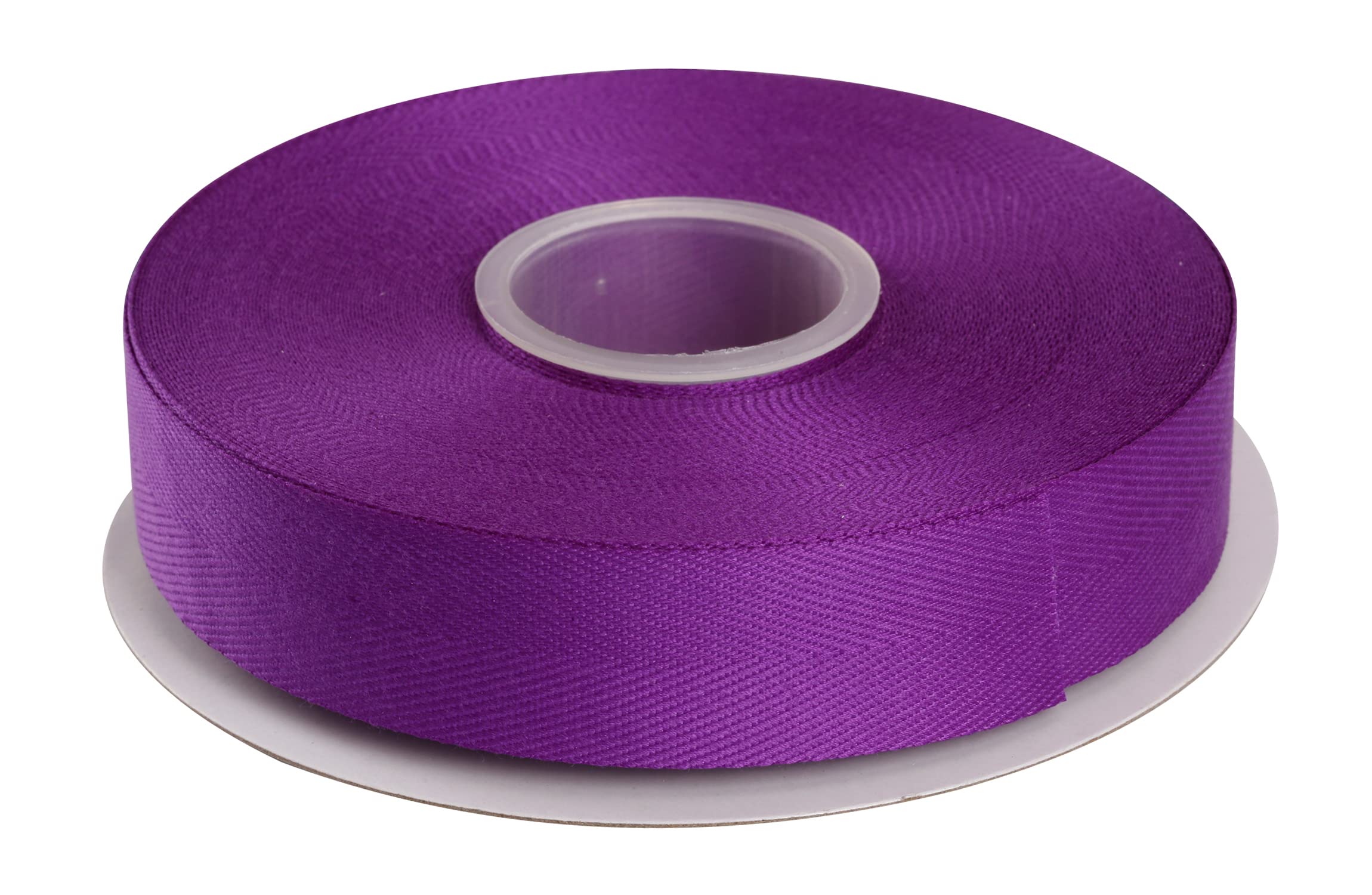 Joycrosso Herringbone Tape Twill Ribbon Soft Handle, Great for Gift Wrapping Craft Sewing, 25mm x 22 Meters - Purple