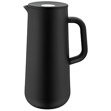 WMF Isolierkanne Thermoskanne Impulse, 1,0 l, für Kaffee oder Tee Druckverschluss hält Getränke 24h kalt und warm, schwarz