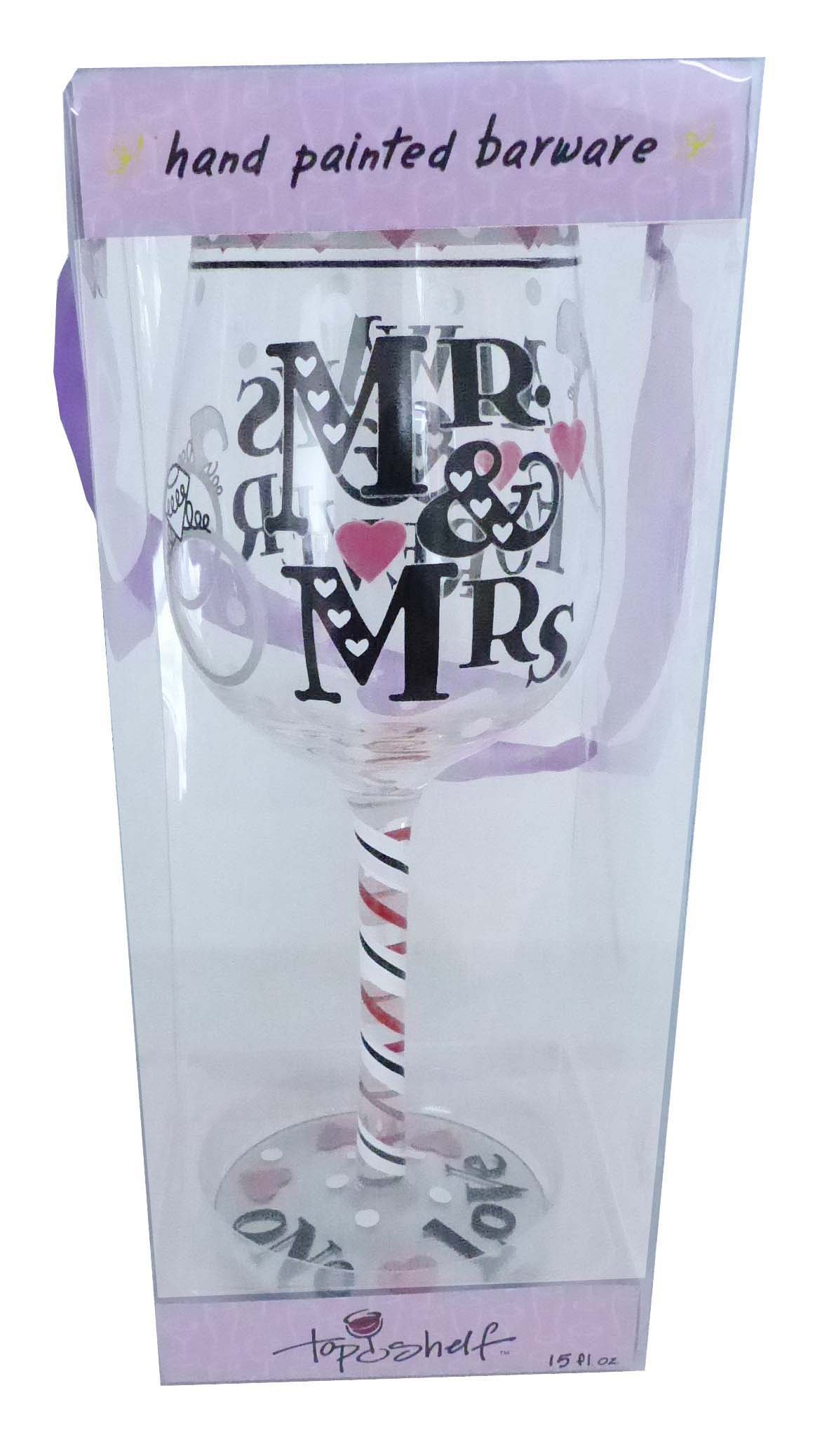 Mr and Mrs Always and Forever Wine Glass - Wedding/Anniversary/Engagement Gift