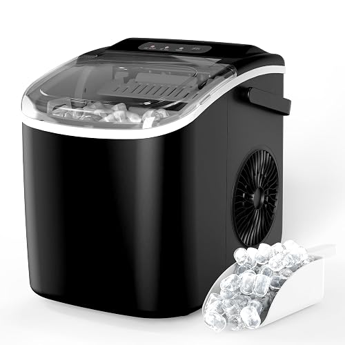 HealSmart Countertop Ice Maker - 26lbs Per Day, Makes Ice In 6 Mins