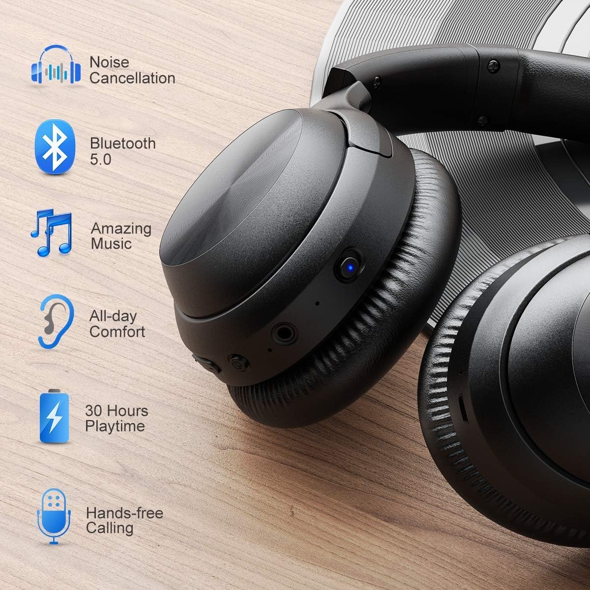 Bluetooth Headphones with Microphone 