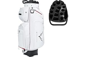 UNIHIMAL 14-Way Golf Cart Bag, Premium Full Length Golf Bag for Men with Magnetic Leather Pocket, Handles and Rain Cover