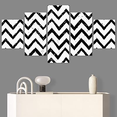 SIGNWIN 5 Panel Canvas Wall Art Modern Art...