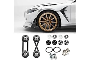 ANYDUCK Bumper Quick Release Fasteners Kit for Car Truck Universal Rear/Front Bumper Repair Holder 2 Rubber Bands + 4 Fasteners Clips - Black