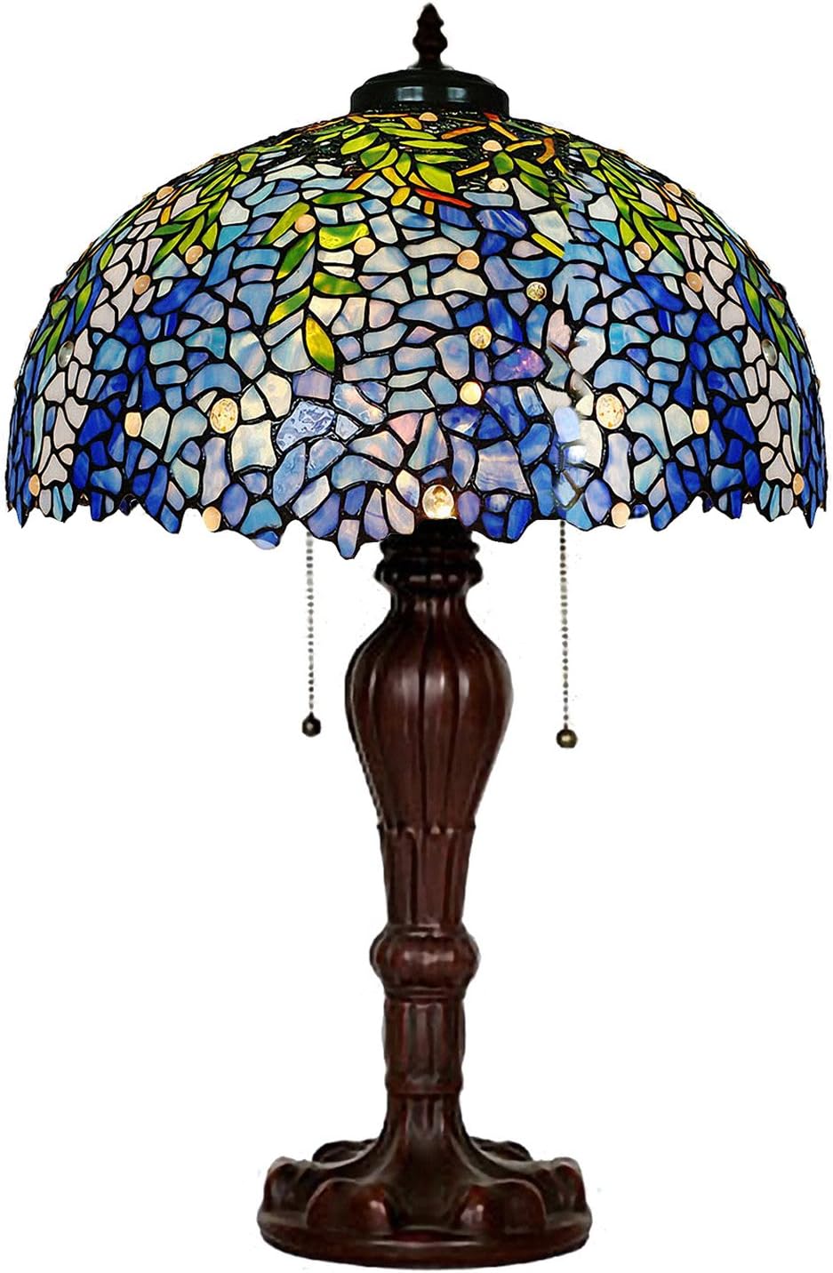 purple glass lamp base