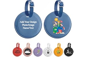 1-1000Pcs Personalized Leather Luggage Tags for Suitcases/Handbag, Custom Capital Letter Name with Soft PU Leather, Privacy P