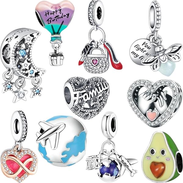 thumbnail image 2 of Ocean Series Charms Collection, 925 Sterling Silver Bracelet Charms 2 of 9