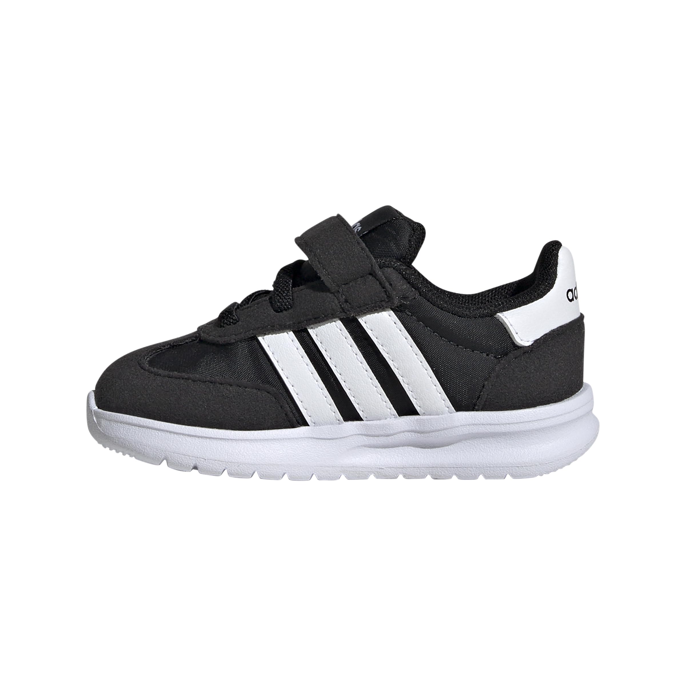 adidas Unisex-Baby Run 70s 2.0 Elastic Lace Sportswear, Black/White/Black, 6.5