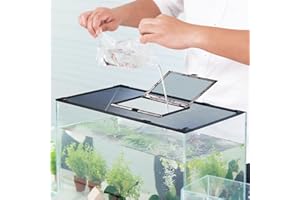 Orgthin Magnetic Aquarium Lid with Feeding Cover, Max Size 39" x 19" Fish Tank Cover, DIY Aquarium Anti-Jumping Net Hood Set, Adjustable Mesh Screen Netting for Fish Tank Screen Top Cover