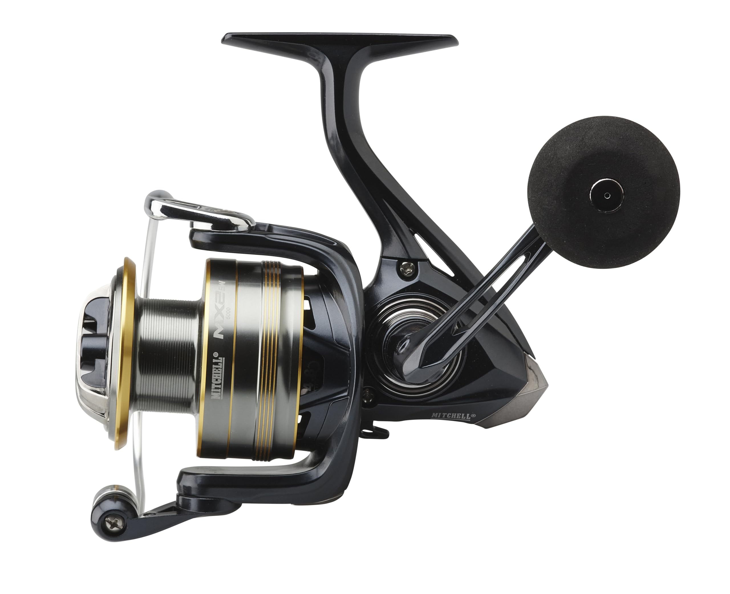 Mitchell MX2SW Saltwater Spinning Reel | Corrosion-Resistant Sea Fishing Fixed Spool Reel | 5+1 Stainless Steel Bearings | Aluminium Handle | Inshore & Surf Boat Fishing | 6000 | Silver & Gold