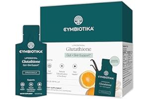 CYMBIOTIKA Liposomal Glutathione Supplement – PQQ, CoQ10 & Antioxidants for Detox, Brain, Energy, Immune Support – Advanced Absorption for Cellular Health & Longevity, Citrus Vanilla, 1 Month Supply