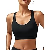 RUNNING GIRL Sports Bras for Women High Support,Racerback Molded Cup Sports Bra with Sewn in Pads