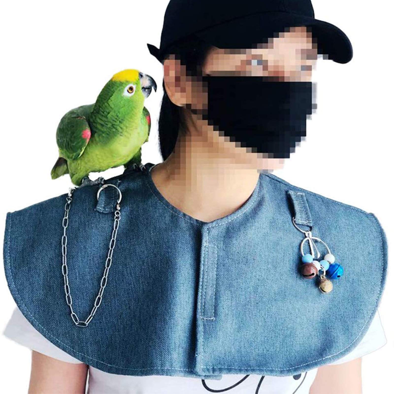 Yuehuamech Parrots Shoulder Protector Training Shoulder Cape Protector With 2 Loops Pet Arm Poop Shawl Pet Shoulder Pad Stand Diaper Shawl for Parakeets Lovebird
