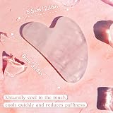 Flagest Rose Quartz Facial Massage Tool Heart Shape view 5