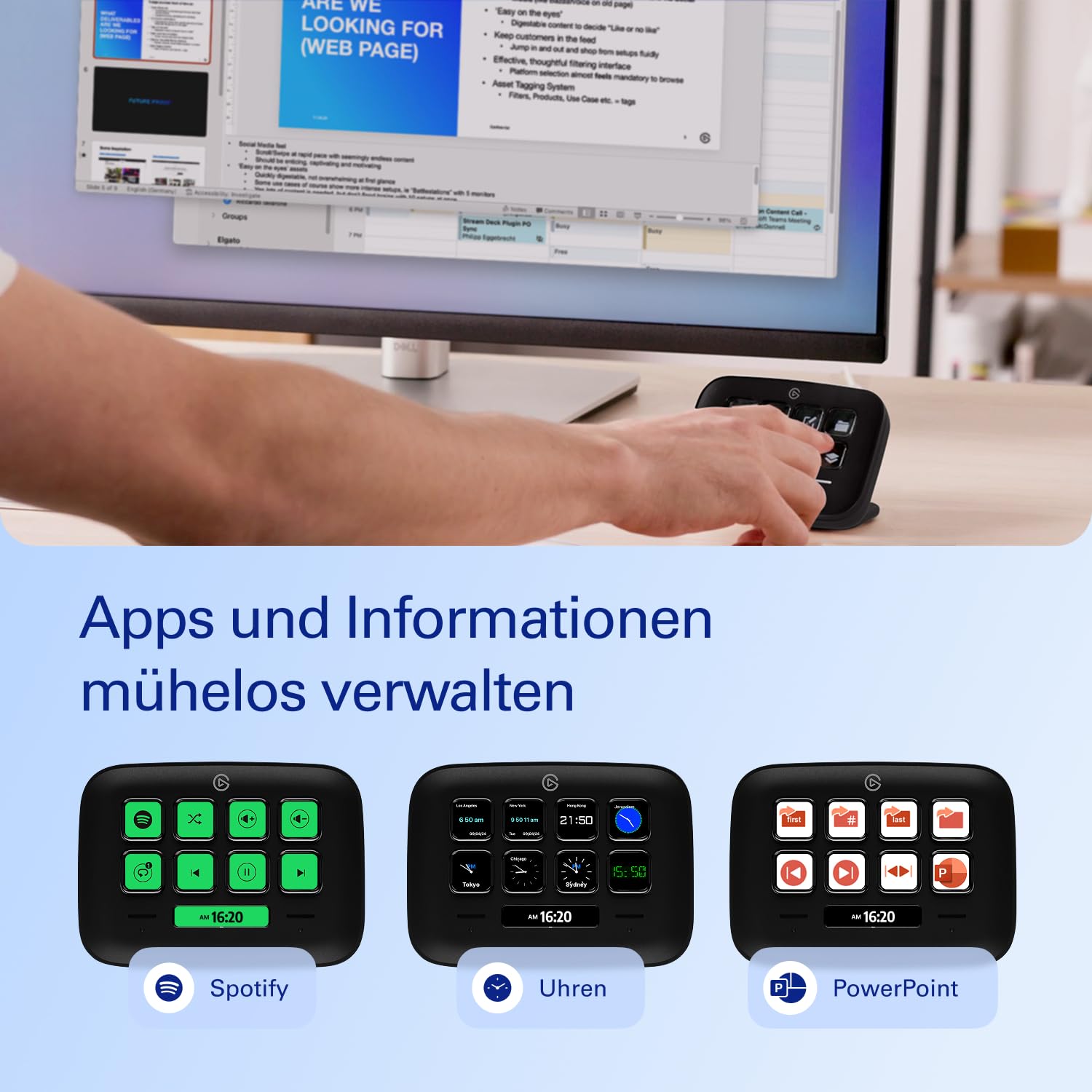 Elgato Stream Deck Neo Black – 8 anpassbare Tasten, 2 Touch Points, rasante Tasks & Workflows – Steuern Sie Word, Excel, PowerPoint, Teams, Zoom, Spotify etc - Kompatibel mit Mac und PC 4