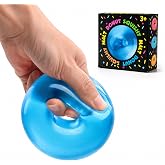 LuxeSpine Slow Rising Donut Squishy Fidget Toy, Blue Sensory TPR Toy | Dense fluid push-back, Sensory fidget for quiet relaxation