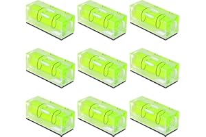 9pcs Small Bubble Spirit Level, Square Bubble Level Mini Magnetic Spirit Measure Tool for Leveling Phonograph Turntable Camer