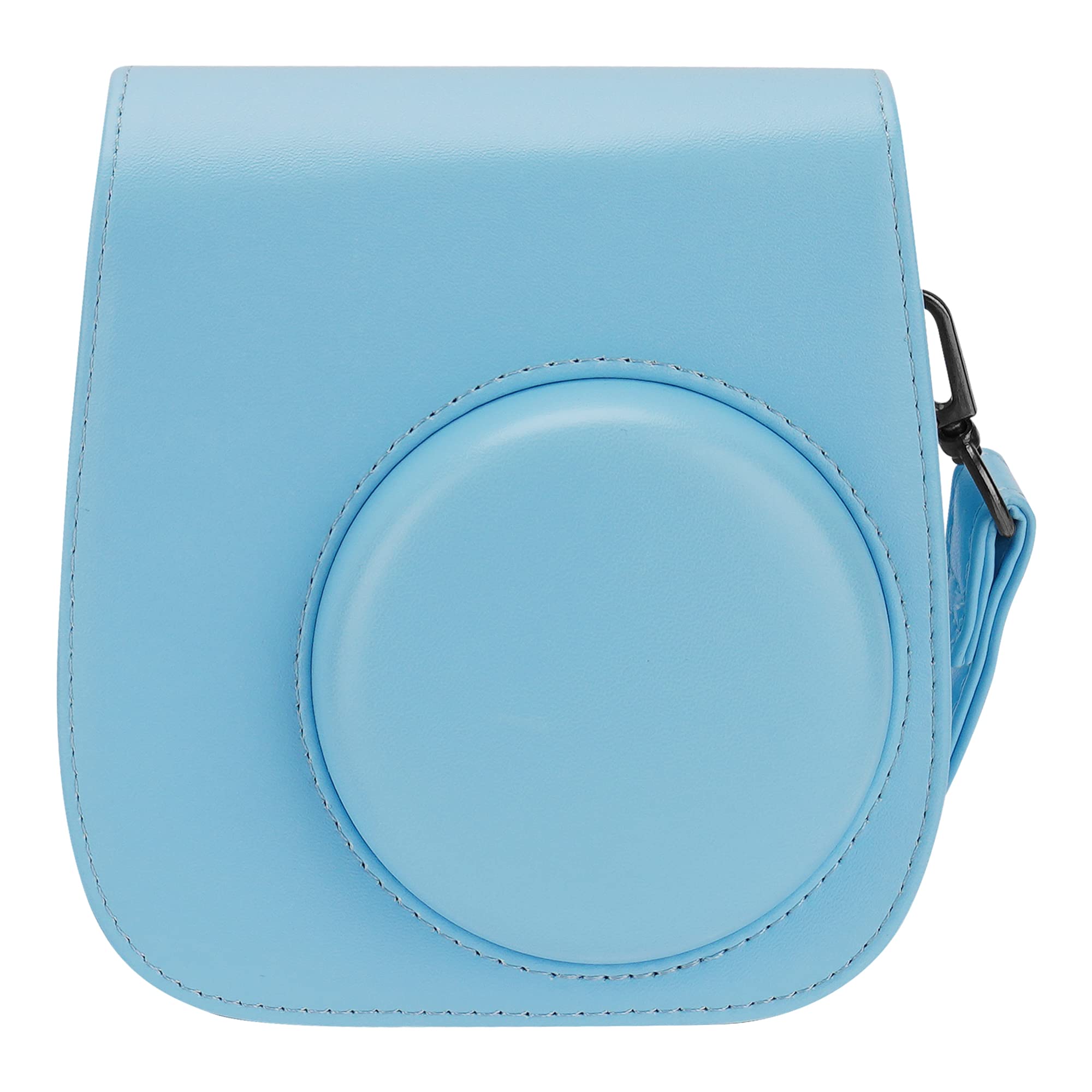 ZUIKAKU Protection and Carrying Case for Fujifilm Instax Mini 11/9/8/8+ Instant Film Cameras, with Accessory Pocket and Adjustable Shoulder Strap (Blue)