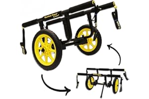 Suspenz Fishing Kayak Cart Trolley | Heavy Duty Canoe Carrier Trailer with Adjustable Bi-Directional Bunker Bars and Airless Wheels | Catch-All Universal Airless Cart (22-9909)