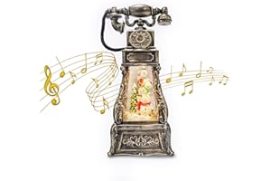 LITUPIC Christmas Snow Globe,Musical Snow Globe Lanter,Lighted Snow Globe with Swirling Glitt 3AA Battery Operated & USB Powered,Lighted Water Lantern for Christmas Festival Decoration Gifts