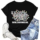 NEWKA Merry Christmas Shirt for Women Xmas Holiday Tshirt Christmas Lights Tee Top