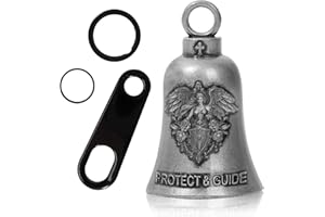 ALEIPORT Guardian Bell Motorcycle for Bikers, Guardian Angel Gremlin Bells with 2 Key Chain Ring for Luck Riding, Motorcycle Rider Accessories