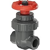 Spears PVC Gate Valve, Non-Rising Stem, Buna-N O-Ring, 1/2" Socket