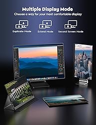 OUNSHLI 4K Portable Monitor, 15.6'' 3840x2160 UHD