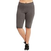 Popular Womens Bike Shorts Plus Size - Cotton Biker Bottoms. Bermuda Long Shorts for Women. Great Gym, Workout & Yoga