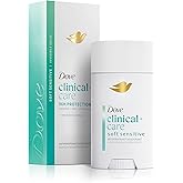 Dove Clinical + Care Antiperspirant Deodorant Invisible Solid Stick for Women Clean Soft for Sensitive Skin Hypoallergenic 2.6 oz