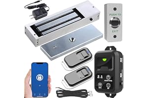 UHPPOTE 2.4GHz WiFi Remote Access Control System 1200lb Electric Magnetic Door Lock Kit with Smartphone app Access