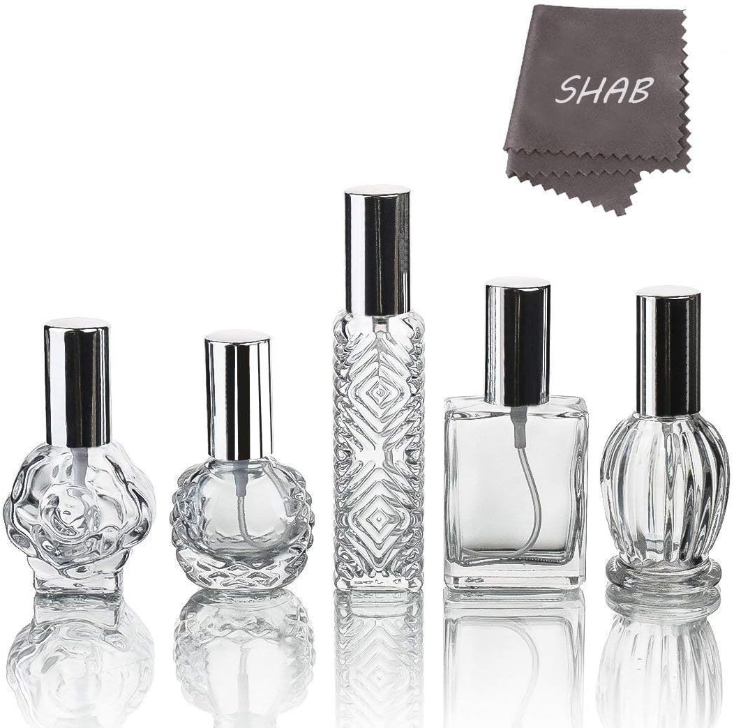 8ml Perfume Spray Bottles Fine Mist Plastic Atomisers Refillable Travel Mini Portable Empty Spray Bottle with Window for Travel Or Night Out Fragrance,3pcs