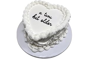 CUTYLIGHT A Tini Bit Older Birthday Cake Topper Happy Birthday Charm for Vintage Heart | Coquette Themed Party Decor | Girly Cake Decorations for Women (A tini bit older)