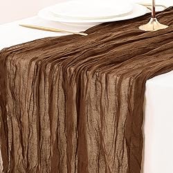 Socomi Cheesecloth Table Runner 10ft Gauze Boho