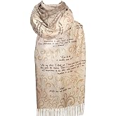 Universal Zone Pride and Prejudice Quotes Scarf, Jane Austen Literary Scarf, Book Lover Gift, Romantic Novel Shawl, Austen Quote Wrap, Bookish gift