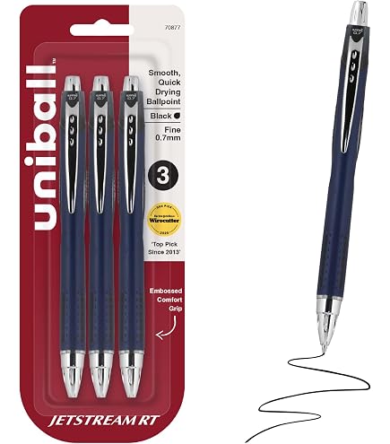Amazon.com: Uni-ball SX210 Jetstream Rollerball Pen Rubber Grip
